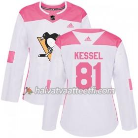 Naisten NHL Pittsburgh Penguins Pelipaita Phil Kessel 81 Adidas 2017-2018 Valkoinen Vaaleanpunainen Fashion Authentic